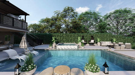 Back yard landscape design example 3